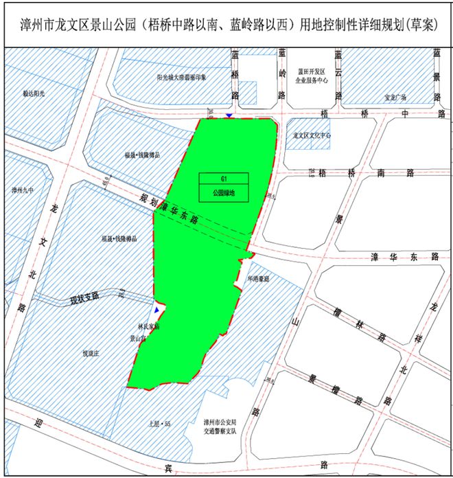 开元体育约辐射15万人！漳州市区市级综合公园“景山公园”景观设计方案总平图出炉！(图10)